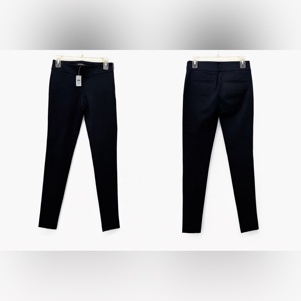 Ann Taylor Navy Blue Skinny Ankle Pants High Rise Slim Fit Office Work Trousers - Picture 2 of 11
